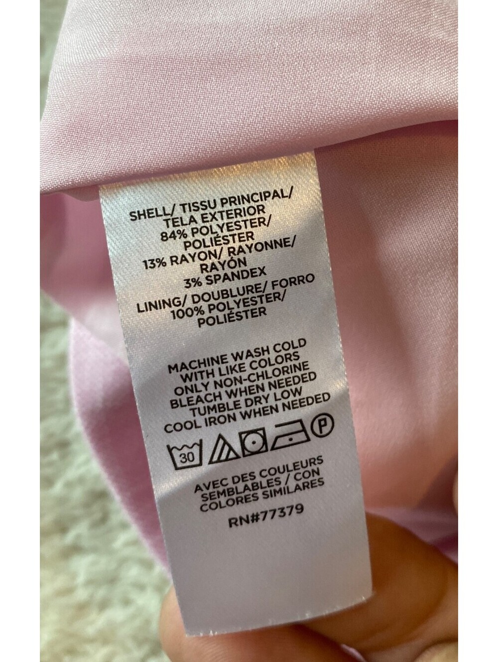 Ann Taylor Pastel Pink Slub Weave Dress Women's Petite 8P Cool Fabric LINED - Picture 4 of 10